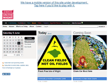 Tablet Screenshot of events.onthewight.com